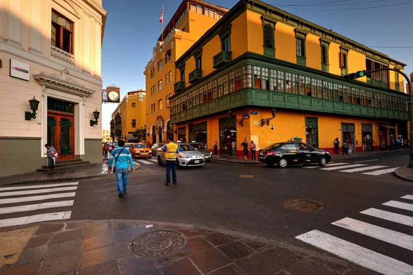 Lima Peru Nisan 2018 Lima Peru Nun Orta Kesimindeki Trafik — Stok fotoğraf