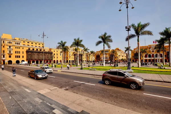 Lima Perú Abril 2018 Vista Plaza Principal Que Muestra Edificios —  Fotos de Stock