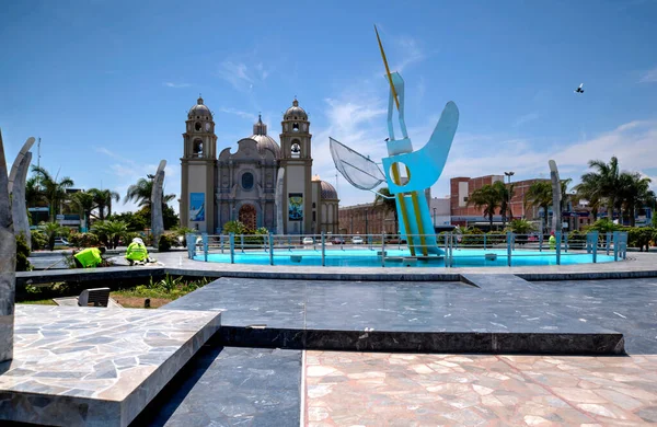 New Chimbote Peru April 2018 View Square San Pedro Cathedral — Stock Photo, Image