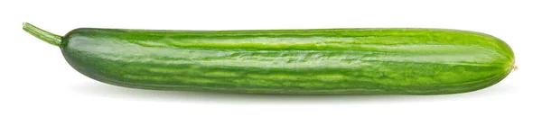 Geïsoleerde Komkommer Een Hele Komkommer Geïsoleerd Een Witte Achtergrond Met — Stockfoto