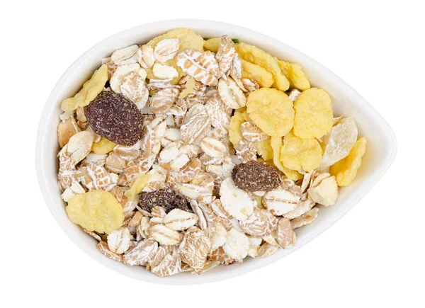 Muesli Aislado Cuenco Muesli Aislado Sobre Fondo Blanco Con Camino —  Fotos de Stock