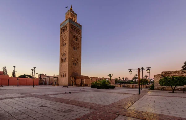 Minarett Der Koutoubia Moschee Der Medina Von Marrakesch Marokko — Stockfoto