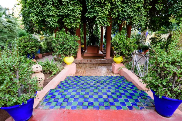 Marrakech Marocco Dicembre 2018 Visita Del Marocco Bellissimo Giardino Majorelle — Foto Stock