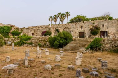 Neratzia kalesi, popüler bir turistik ve mimari cazibe, Kos adası, Kos adası, Oniki, Yunanistan