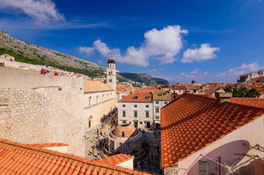 Dubrovnik kasabası, Hırvatistan - 22 Eylül 2018: Dubrovnik eski şehir, Hırvatistan'ın popüler turizm merkezi