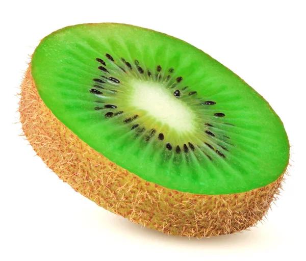 Fruta Kiwi Isolada Kiwi Fatia Isolada Fundo Branco Com Caminho — Fotografia de Stock
