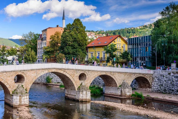 Sarajevo Bosnia Erzegovina Settembre 2018 Veduta Del Centro Storico Sarajevo — Foto Stock