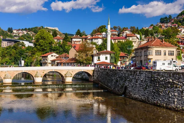 Saraybosna Kenti Bosna Hersek Eylül 2018 Bosna Hersek Başkenti Saraybosna — Stok fotoğraf