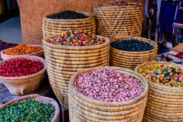 Kruidenwinkel Oude Stad Van Marrakech Marokko — Stockfoto