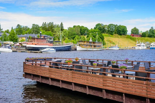 Лаппеэнранта Финляндия Июня 2018 Года Открытое Уличное Кафе Берегу Озера — стоковое фото