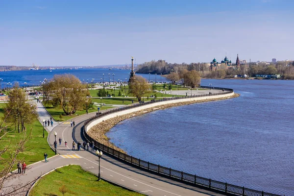 Yaroslavl Rússia Abril 2018 Anel Ouro Rússia Strelka Park Popular — Fotografia de Stock