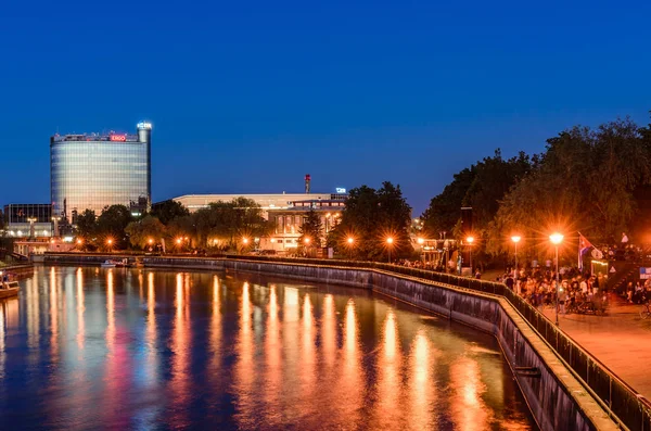 Тарту Естонія Червня 2018 Цитарний Пейзаж Тарту Вночі Сучасні Будівлі — стокове фото