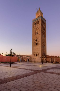 Marakeş, Fas 'ın Medine semtindeki Koutoubia Camii minaresi