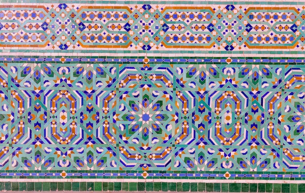 Alte Mauer Mit Schönen Mosaiken Casablanca Marokko — Stockfoto