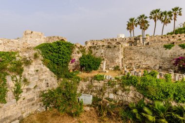 Neratzia kalesi, popüler bir turistik ve mimari cazibe, Kos adası, Kos adası, Oniki, Yunanistan