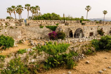 Neratzia kalesi, popüler bir turistik ve mimari cazibe, Kos adası, Kos adası, Oniki, Yunanistan