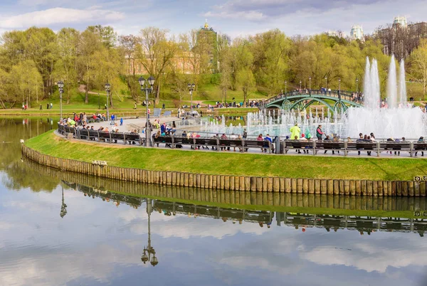 Moscú Rusia Abril 2018 Turismo Moscú Tsaritsyno Propiedad Museo Hermoso — Foto de Stock