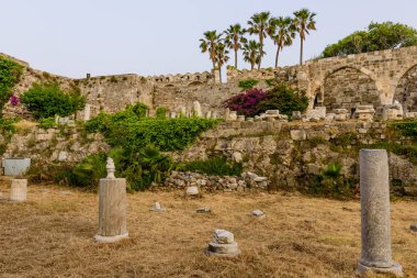 Neratzia kalesi, popüler bir turistik ve mimari cazibe, Kos adası, Kos adası, Oniki, Yunanistan