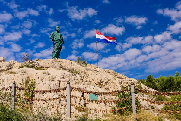 Makarska Région Dalmatie Croatie Septembre 2018 Visite Croatie Monument Saint — Photo