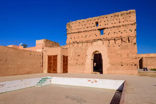 Marrakech Marrocos Dezembro 2018 Sightseeing Morocco Palácio Badi Marrakech Medina — Fotografia de Stock