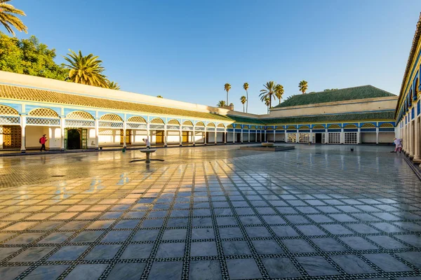 Marrakech Marocco Dicembre 2018 Visita Del Marocco Cortile Palazzo Bahia — Foto Stock