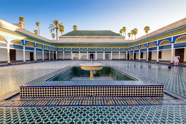 Marrakech Morocco December 2018 Sightseeing Morocco Courtyard Bahia Palace Marrakech — Stock Photo, Image