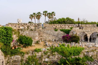 Neratzia kalesi, popüler bir turistik ve mimari cazibe, Kos adası, Kos adası, Oniki, Yunanistan