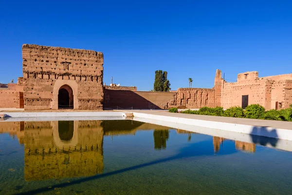 Marrakech Marruecos Diciembre 2018 Turismo Marruecos Palacio Badi Marrakech Medina — Foto de Stock