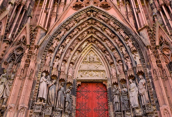 Turismo Francia Catedral Estrasburgo Notre Dame Strasbourg Catedral Medieval Strasbourg — Foto de Stock