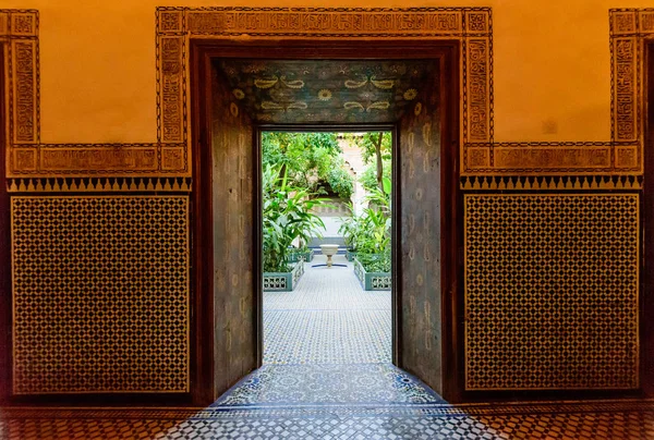 Marrakech Morocco December 2018 Sightseeing Morocco Courtyard Bahia Palace Marrakech — Stock Photo, Image