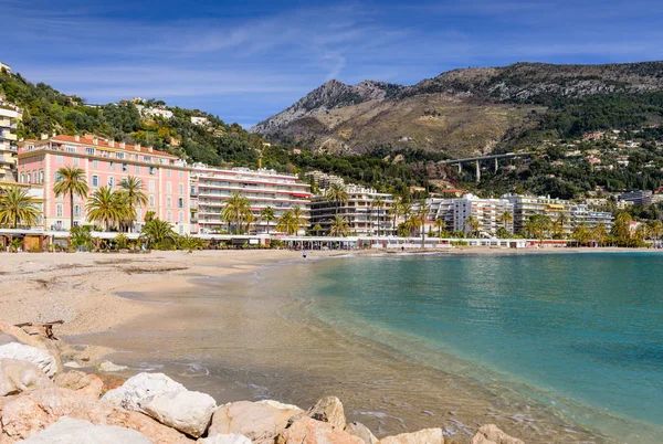 Prachtig Uitzicht Kustlijn French Riviera Cote Azur Menton City Frankrijk — Stockfoto