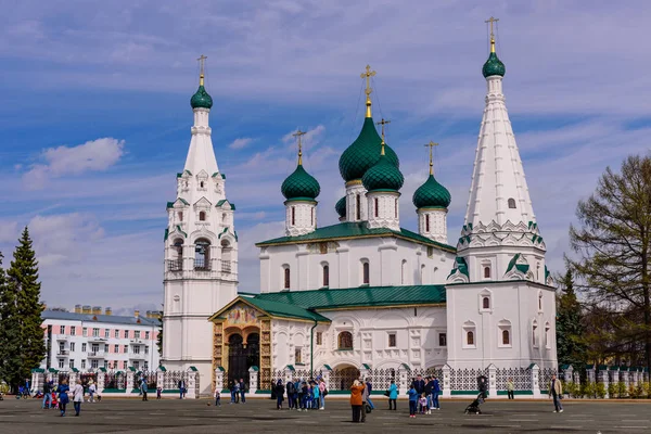 Yaroslavl Rússia Abril 2018 Passeios Turísticos Yaroslavl Igreja Elias Profeta — Fotografia de Stock