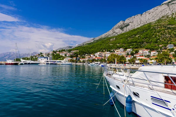 Baska Voda Croácia Setembro 2018 Paisagem Urbana Baska Voda Uma — Fotografia de Stock