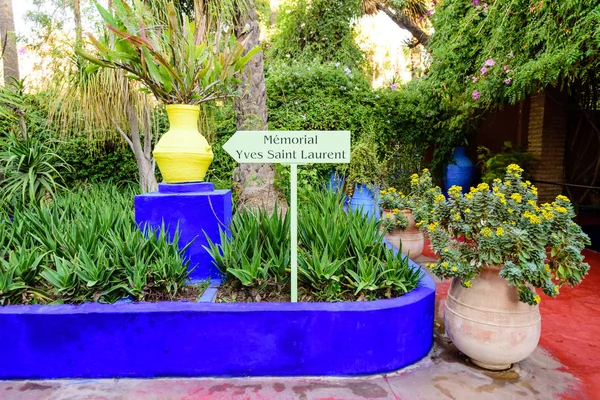 Marrakech Marocco Dicembre 2018 Visita Del Marocco Bellissimo Giardino Majorelle — Foto Stock