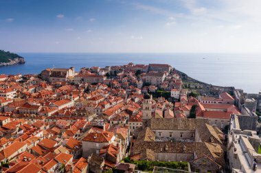 Dubrovnik town, Croatia - September 22, 2018: Sightseeing of Croatia. Dubrovnik cityscape. Dubrovnik old town, a beautiful summer view, Dalmatia region clipart