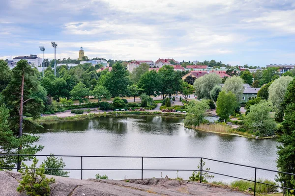 Krajobraz Miasta Kotka Piękny Widok Miasto Parku Wodnego Sapoka Kotka — Zdjęcie stockowe