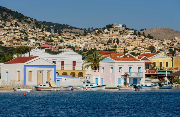 Ostrov Symi Dodekanské Ostrovy Řecko Května 2016 Malebná Řecká Vesnice — Stock fotografie