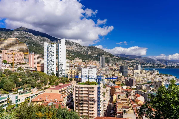 Monte Carlo Furstendömet Monaco Mars 2018 Staden Monte Carlo Flygfoto — Stockfoto
