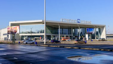 Nizhny Novgorod, Rusya - 6 Kasım 2017: Nizhny Novgorod Strigino Uluslararası Havaalanı