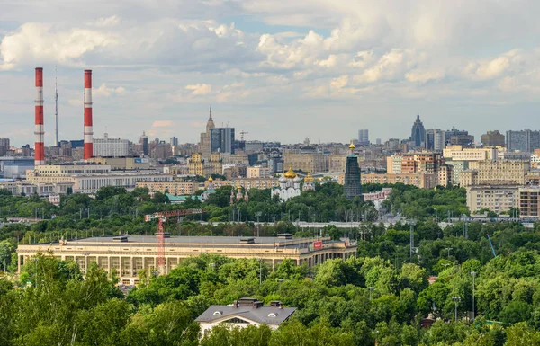 Moskau Russland Juni 2016 Luftaufnahme Von Moskau Von Der Aussichtsplattform — Stockfoto