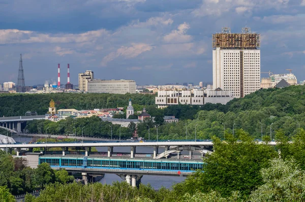 Moskau Russland Juni 2016 Luftaufnahme Von Moskau Von Der Aussichtsplattform — Stockfoto