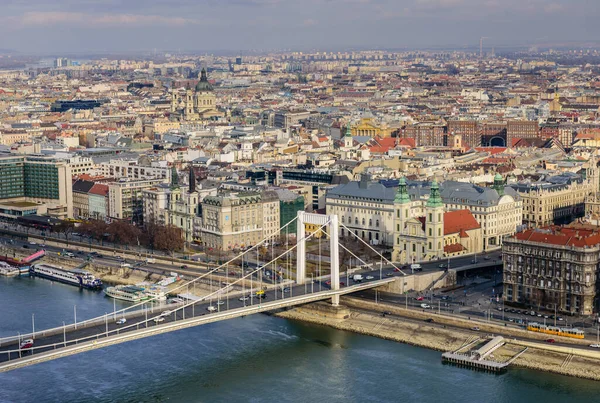 Budapest Ungern Januari 2017 Flygfoto Över Budapest — Stockfoto