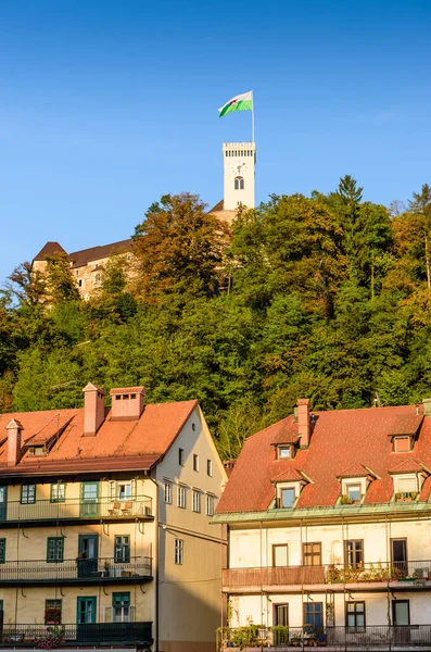 Die Burg Von Ljubljana Sanften Abendlicht Eine Beliebte Touristenattraktion Ljubljana — Stockfoto