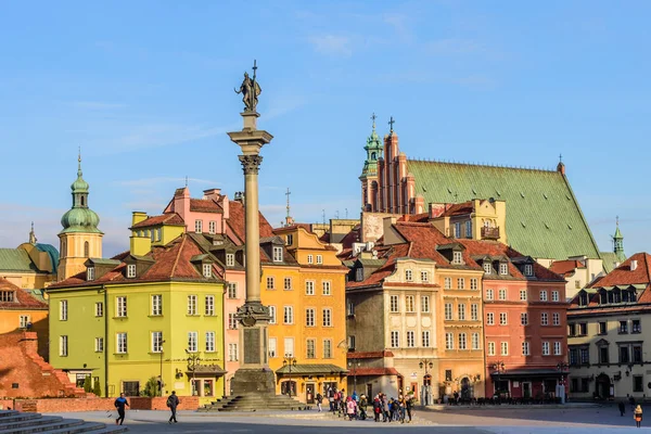 Varsovia Polonia Noviembre 2016 Plaza Del Castillo Varsovia Con Hermosas — Foto de Stock