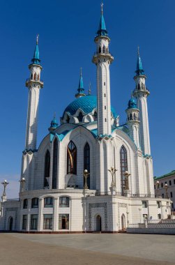 Kazan, Rusya - 11 Haziran 2016: Rusya 'daki ünlü cami - Kazan, Tataristan' daki Qol Şerif