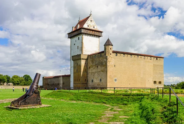 Narva Estonie Août 2017 Belle Vue Été Sur Château Narva — Photo