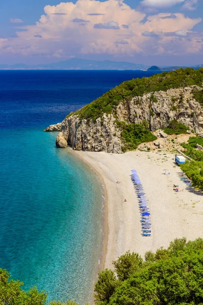 Festői Tsabou Strand Egy Népszerű Hely Görög Sziget Samos Görögország — Stock Fotó