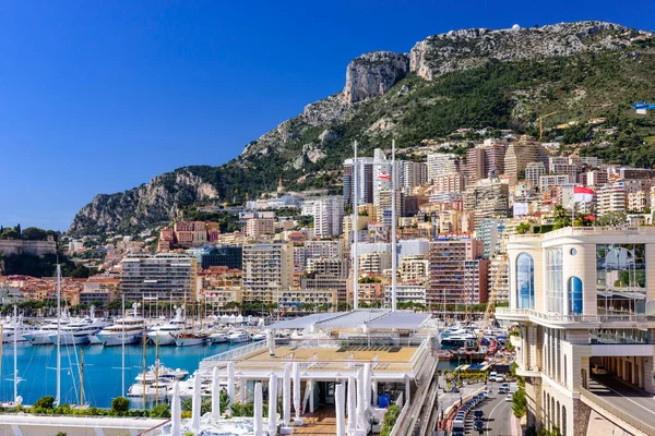 Monacké Knížectví Monako Března 2018 Cityscape Přístav Monte Carlo — Stock fotografie