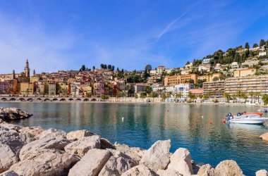 Menton eski kasabası, Cote d 'azur, Fransa