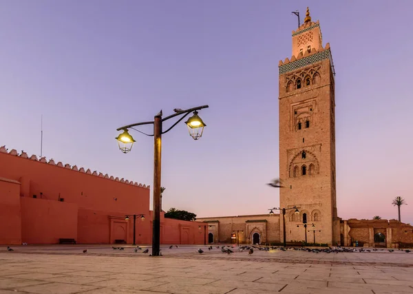 Minarett Der Koutoubia Moschee Der Medina Von Marrakesch Marokko — Stockfoto